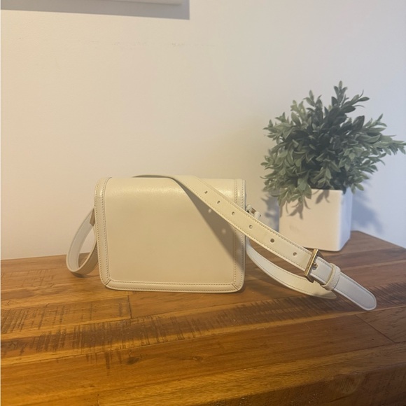 Yves Saint Laurent Cream White Solferino Small Satchel Box Leather - Picture 5 of 12